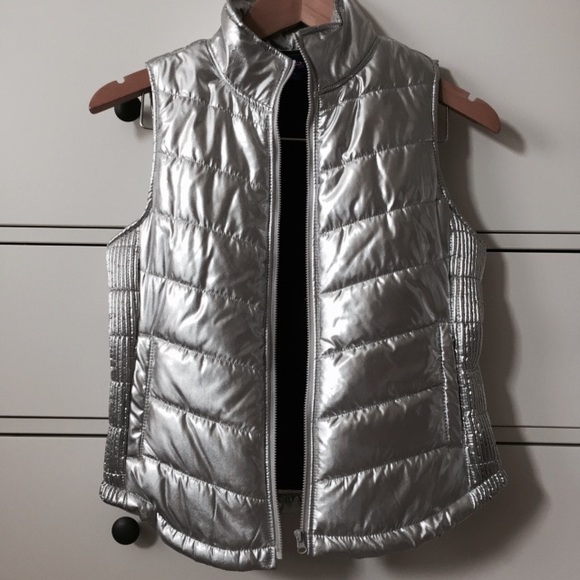 City Streets Jackets & Coats Metallic Silver Vest New Poshmark